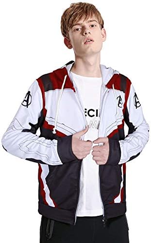 Avengers Endgame Costume Adult Quantum Realm Hoodie Advanced Tech Sweatshirt Jacket Cosplay for Kid