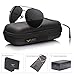 LUENX Men Women Aviator Sunglasses Polarized Non-Mirrored All Black Lens Metal Frame UV 400 Driving Fashion with Accessories
