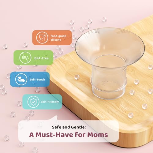 Nursi Luna Flange Inserts 10PCS 13/15/17/19/21mm for 24mm Flanges/Shield, Flange Sizing Kit Silicone Flanges Insert, Breastfeeding Essentials Kit for New Moms