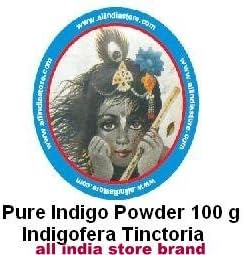 100 Grams Bag of Natural Indigo Powder (wasma in Arabic and Urdu) Indigofera Tinctoria New Crop by All India Store