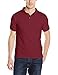 IZOD mens Short Sleeve Pique polo shirts, Burgundy, 40-41 US