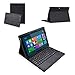 POWERADD Microsoft Surface 3 Keyboard Case Detachable Wireless Bluetooth Keyboard with Touch Pad with Magnetic PU Leather Stand Case Cover (ONLY for 10.8 inch Surface 3 Tablet) - Black