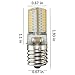 KINGSO E17 LED Bulb Microwave Oven Light 4 Watt Warm White 3000-3500K 64X3014 SMD AC 110-120V, Pack of 2