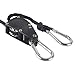 iPower GLROPEMG4 1/4 Inch Adjustable Rope Clip Hanger Heavy Duty Reinforced Metal 8-Feet Long 300lbs Weight Capacity, Black