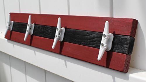 Boat Cleat Coat Rack, Towel Rack, or Hat Rack, Garnet and Black, USC Gamecocks
