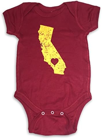 Sol Baby California Love USC Themed Crimson Onesie (12m, Red)