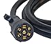 ALEKO TC7E7 7' Trailer Wire Connector 7-Way Extension Harness