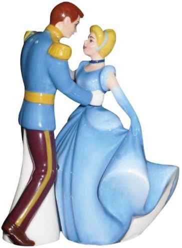 Westland Giftware Life According to Disney Princesses Cinderella and Prince Charming Dance 4-Inch Magnetic Salt and Pepper Shakers