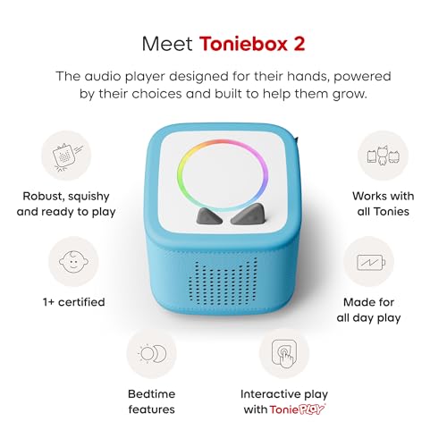 TONIES Sky Blue Toniebox 2 Play Set with PAW Patrol Chase Tonie, Tonieplay Game, Tonieplay Controller