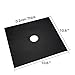 Shovan GRP-01 PTFE Non-stick Gas Range Protectors, Black Stovetop Burner Liner Cover- Reusable, Dishwasher Safe, Easy to Clean,Double Thickness 0.2mm, 5-Pack