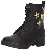 Madden Girl Women's Eloise-P Combat Boot, Black Paris, 8.5 M US