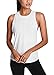 Mippo Women's Cute Open Back Tank Tops Sexy Backless Workout Tops Yoga Shirts Loose Fit Muscle Tanks Work Out Shirts Woman Sleeveless Athletic Sports Clothes Fashion 2019 White M