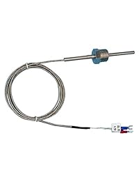 Termopar impermeable tipo K PT100 RTD Sonda de sensor de temperatura Jaybva para controlador de temperatura PID de acero inoxidable NPT 1 2" 1 4" rosca de tubo con 6.6 ft de alambre escudo
