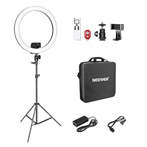 Neewer Advanced 18-inch LED Ring Light Support Manual Touch Control with LCD Screen, 2.4G Remote and Multiple Lights…