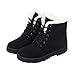 YIXINAN Warm winter snow boots female boots with flat boots student short women's boots