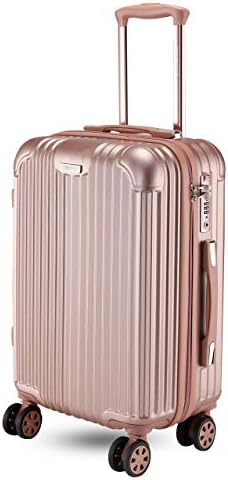 ROMEING Siena Polycarbonate (20 inch | 55 cm) Cabin Luggage (Rosegold) Hardside Trolley Bag