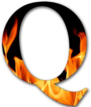 American Vinyl Q Shaped Fire Sticker Usa Qanon Anon Conservative Flames Trump Amazon Sg Automotive