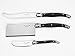 Laguiole By FlyingColors Cheese Knife Butter Knife Spreader Set, Stainless Steel, Black Color Handle, 3 Pieces