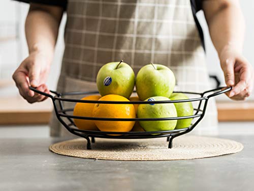 Porcelain Large Serving Bowl with Stand Creamic Serving Bowl with Fruit basket Bowl Perfect for Kitchen, Dinning Room Countertops and Table - Thumbnail 6