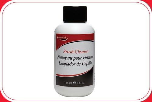 Supernail Nail Brush Cleaner - 4 Oz / 118 Ml - Lot of 2