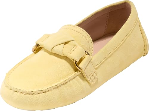 Cole Haan Women's Emmie Knot Drivers, Pale Banana Suede, 5.5-B US