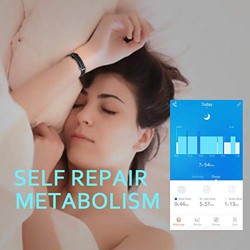 Lintelek Fitness Tracker, Heart Rate Monitor Activity Tracker Sleep Monitor, Measuring Calories Step Counter IP67 Waterproof Smart Watch Wearable Device for Men Women Kid Android iOS Veryfitpro - Thumbnail 2