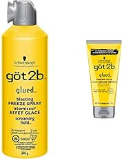 Got2b Glued Blasting Freeze Spray, 340 g (Pack of 1) & Glued Spiking Glue, 175mL (Packaging May Vary)