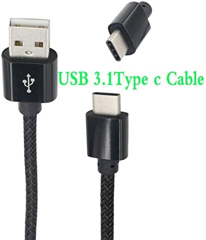 USB 3.1 Type C Cable, USB 2.0 1m Braided Cable for 2015 New Macbook 12'', Chromebook Pixel, Oneplus 2, Nexus 6p, 5x, Lumia 950, 950xl, Nokia N1 Tablet and Other USB C Devices, Black