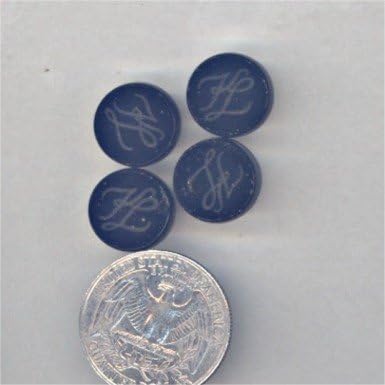 6 VINTAGE KARL LAGERFIELD JET GLASS 14MM CAMEOS