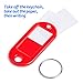 150 PCS Key Tags ID Plastic Tag with Split Ring Label Window, 10 Colors