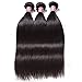 UNICE Hair 10A Malaysian Straight Human Hair 3 Bundles Unprocessed Virgin Human Hair Weave Extensions (14 16 18 inch)