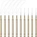 10 Pack Wooden Hair Extension Loop Needle Threader Pulling Hook Tool and Bead Device Tool for Hair or Feather Extensions (Loop Tools and Hooks)