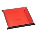 GAMELAND Dice Tray, Foldable, Orange, Plastic, Faux Leather, Rectangular, Fits in Board Game Box, for Roleplaying RPG Dice