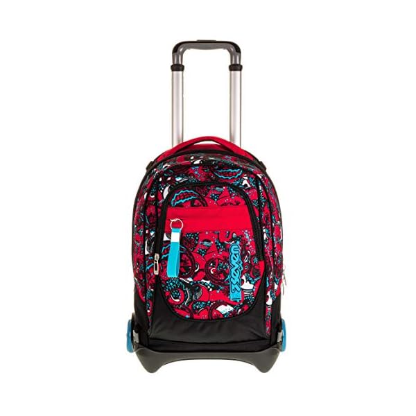TROLLEY SEVEN NEW JACK - REPTIL - Rosso - Zaino SGANCIABILE e LAVABILE - 35  Lt - Spesavip