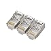 Pasow 100pcs CAT5E Shielded Crimp Connector RJ45 8P8C Ethernet Network Cable Plug Crimp - cat 5e