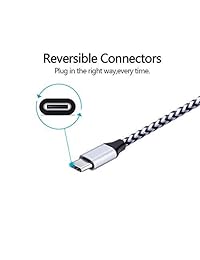 Cargador de pared USB tipo C, caja de carga con cable USB C, compatible con LG V20 V30 G5 G6 G7 Moto Z 2 Samsung Galaxy S9 S8 Plus Note 8, 6 patas