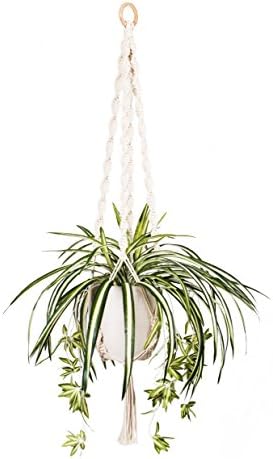 Tulla Macrame Plant Hanger Rope Indoor Outdoor Hanging Planter Basket Plant Holder Cotton 4 Legs 41 Inch