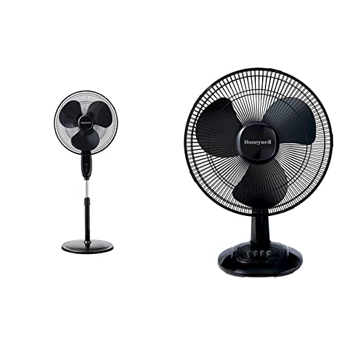 Honeywell Double Blade 16 Pedestal Fan Black With Remote Control