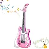 M SANMERSEN Kids Guitar for Girls Boys, Kids Toy Guitar, Pink Guitar Musical Instruments Birthday Gift Party Favor for Kids