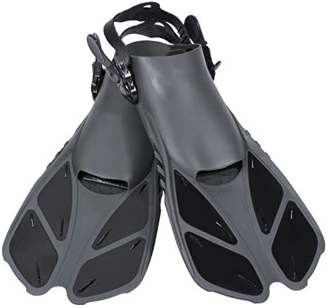 Diveitone Snorkel Fins, Short Swim Fins Swimming Flippers with Adjustable Strap for Women Men Swimming Diving and Snorkeling, Pefect for Travel