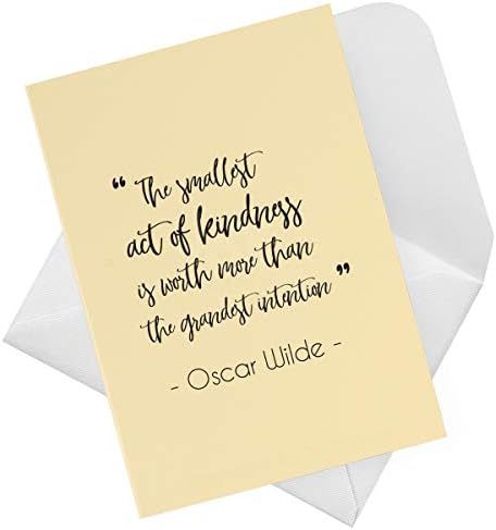 Oscar Wilde Thank You Card (Simple Kindness Literary Quote Notecard) JC7004