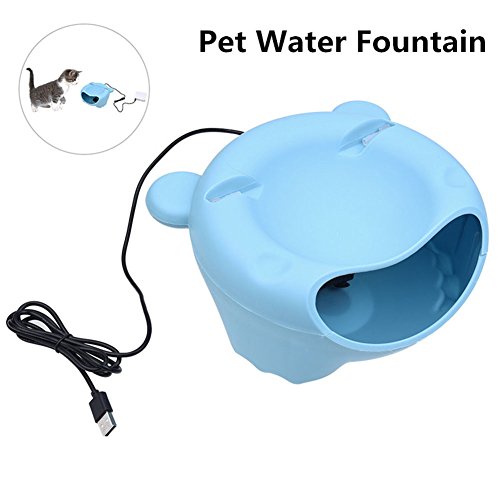 Accreate Practical Automatic Pet Luminous USB Water Fountain Cat Dog Water Dispenser Pet Fountain (Green)