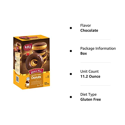Katz Gluten Free Chocolate Frosted Donuts Dairy Free, Nut Free, Soy