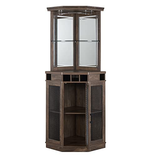 Home Source Oak Corner Bar Unit Pricepulse