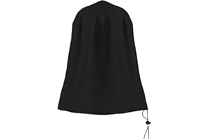 Waterproof Outdoor Garden Fountain Cover with Locking Drawstring, Heavy Duty Bird Bath Cover for Winter (black)