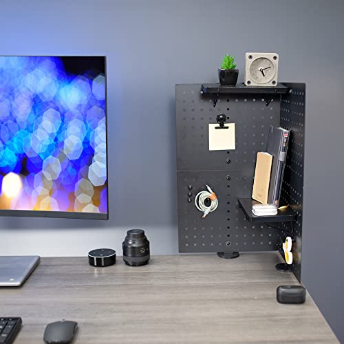 VIVO Steel Clampon Desk Pegboard, 24 x 20 inch Privacy Panel,