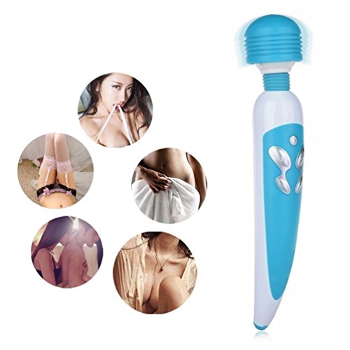 Sendida Adult Toy Sex Vibrator - 10 Frequency Powerful Sexy USB Rechargeable Wand Massager Vibrator Toy for Women - Blue