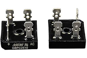 (Pack of 2 Pices) ASEMI GBPC2510 25A1000V Bridge Rectifier Diode with Heat Sink,Single Phase Rectifier for Induction Cooker…