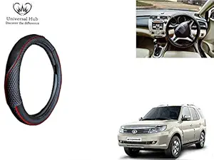 Universal Hub Car Steering Wheel Cover (Black Crock) for Safari Storme