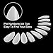 ECBASKET 500 PCS Long Stiletto False Nails Acrylic Nail Tips 10 Sizes Full Cover Fake Nails For DIY Nail Art (Natural)